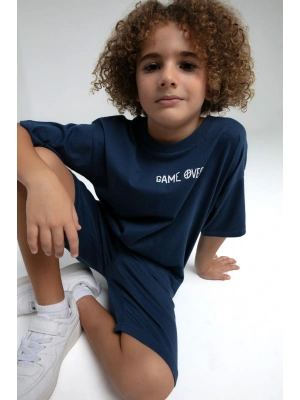 Erkek Çocuk Mavi Bermuda Takım