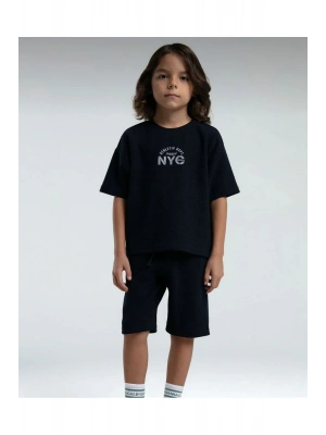 Erkek Çocuk Bermuda Takım Waffle Örme Kumaş