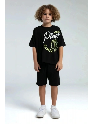 ERKEK ÇOCUK BERMUDA TAKIM - siyah