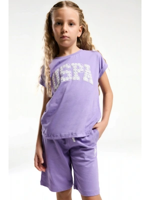 Kız Çocuk Mor Bermuda Takım