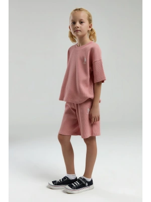 Kız Çocuk Pembe Bermuda Takım