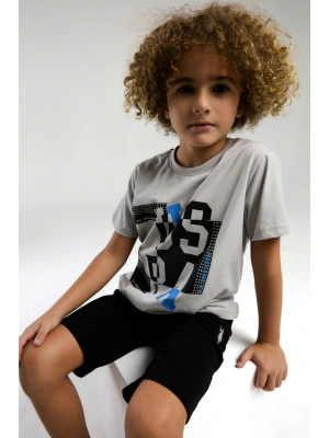 U.S. Polo Assn. Erkek Çocuk Gri Bermuda Takım