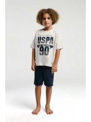 Erkek Çocuk Krem Bermuda Takım