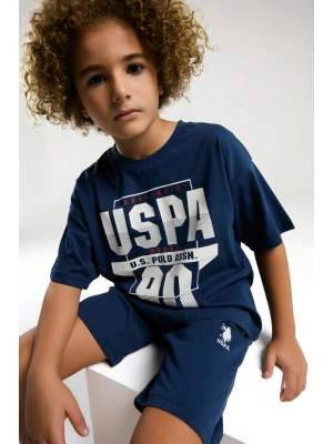 U.S. Polo Assn. Erkek Çocuk Mavi Bermuda Takım