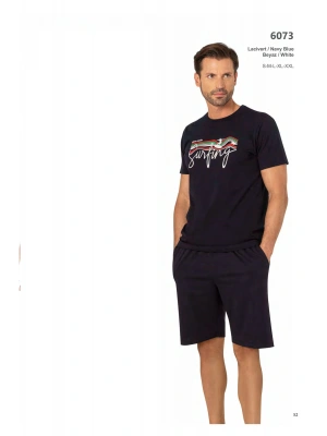 Erkek Yazlık Yeni Sezon Pamuklu Günlük Şort Takım 6073