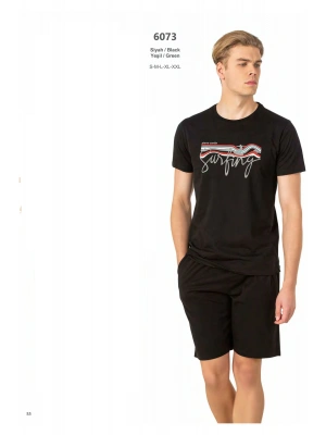 Erkek Yazlık Yeni Sezon Pamuklu Günlük Şort Takım 6073