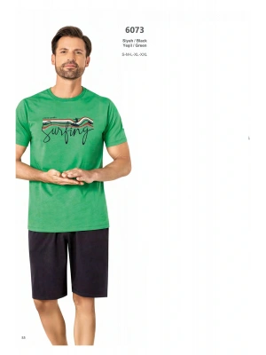 Erkek Yazlık Yeni Sezon Pamuklu Günlük Şort Takım  6073