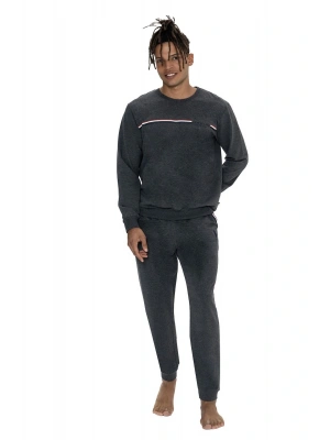 U.s Polo Assn. 18921 Erkek Uzun Kollu Bisiklet Yaka Rahat Ev giyim-Antrasitmelanj