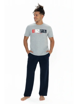 U.s Polo Assn. 18899 Erkek Kısa Kollu Bisiklet Yaka Pijama Takımı-Gri