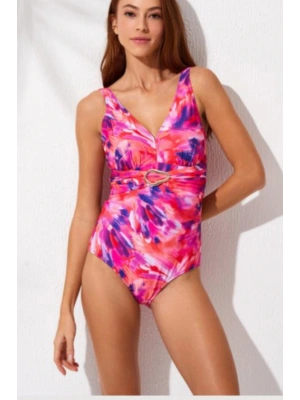 Stella Kemer Detaylı V Yaka Korseli Ayarlanabilir Omuz Askılı Pedli Büzgülü Konforlu