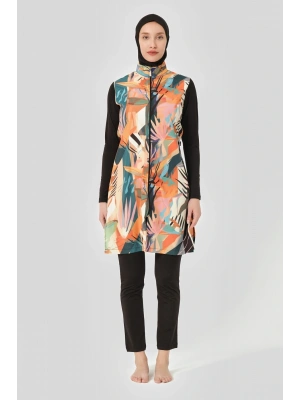 Doğa Desenli Tesettür Mayo