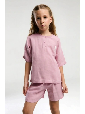 U.S. Polo Assn. Kız Çocuk Pembe Şort Takım