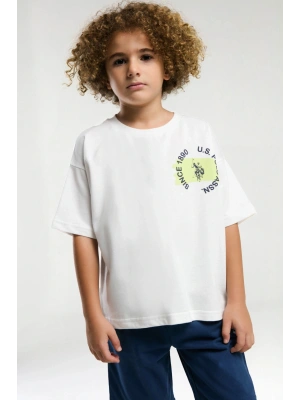 Erkek Çocuk Beyaz Bermuda Takım