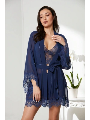 Saten Dörtlü Gelin Çeyiz Seti - 7005 Lacivert