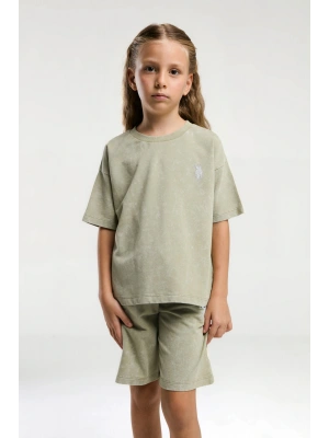 Kız Çocuk Yeşil Bermuda Takım