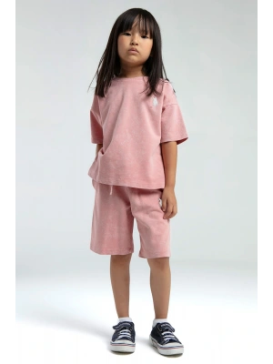 Kız Çocuk Pembe Bermuda Takım