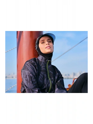 Neon Biye Detaylı Spor Tesettür Mayo