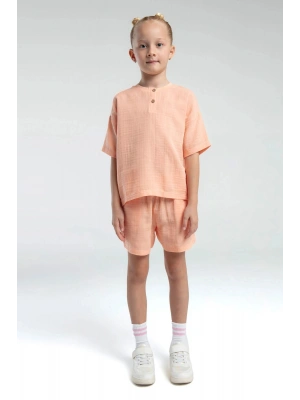 Kız Çocuk Turuncu Şort Takım