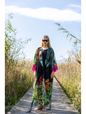 Rustin Kol Toplamalı Sıfır Kol Yarı Kapalı Mayo