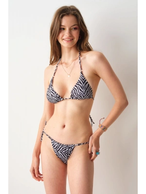Aqua Üçgen Bikini Tek Üst Zebra 239105-d
