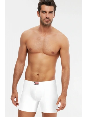 2li Boxer Arsenal, Düz Uzun Boy Pamuklu Likralı Erkek Boxer