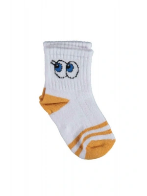 Organik Çorap Soket Kısa Eyes Hardal