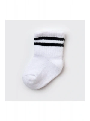 Unisex Çizgili Tekli Bebek Çorabı 68458