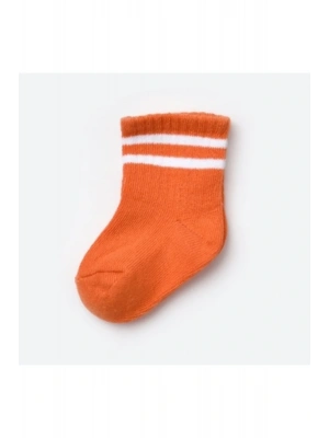 Unisex Çizgili Tekli Bebek Çorabı 68458