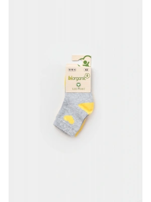 Hi Kız 2li Çorap Gri-Sarı