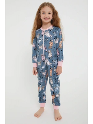 Rolypoly Spotted Cats Gri Kız Çocuk Fermuarlı Tulum