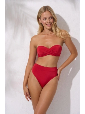 241242 Dolgulu Straplez Bikini Takımı KIRMIZI