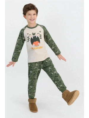 Erkek Çocuk Uzun Kol Roarsome Baskılı Pijama Takımı