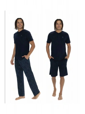 U.S. Polo Assn. Erkek 3lü Düğmeli Pijama Takımı