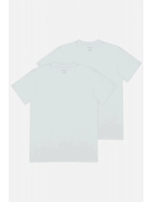 Eduardo Bisiklet Yaka 2li Erkek T-shirt, %100 Pamuklu Bisiklet Yaka Kısa Kol T-shirt
