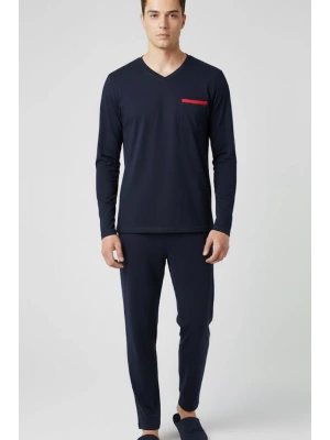 Fit Cotton Düğmeli Yaka Pijama Takımı %100 Saf Pamuk Kumaş