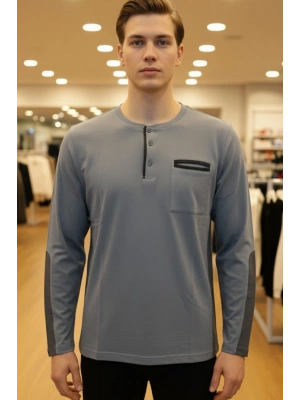 Fit Cotton Düğmeli Yaka Pijama Takımı %100 Saf Pamuk Kumaş