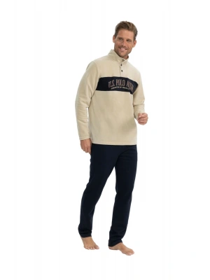 U.S. Polo Assn. Erkek Uzun Kollu Polar İki İplik Eşofman Pijama Takımı S25826