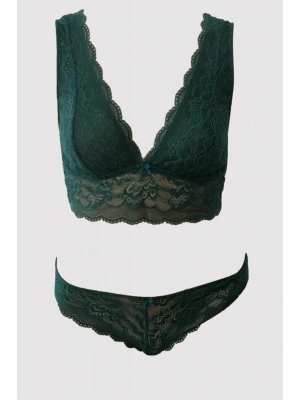 Kadın Yonca 4755 Dantelli Kapsız Bralet Sütyen Takım / Iç Çamaşır Takımı