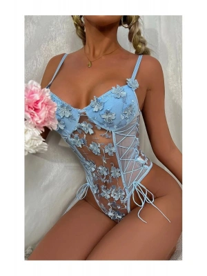 Sipsi Shop Kadın Çiçekli Fantezi Bodysuit 8423