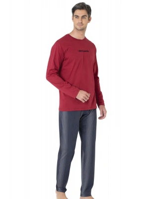 Erkek %100 Pamuk Pijama Takım, Uzunkol Mevsimlik Pijama Takım