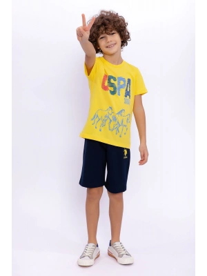 U.s. Polo Assn Basic Sarı Erkek Çocuk Bermuda Takım