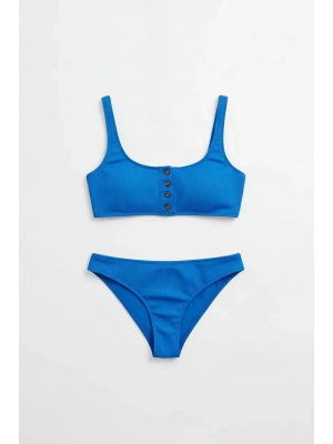 Kadın Saks Mavi Bikini Takım