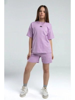 Kız Çocuk Mor Şort Takım