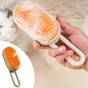 ANTIKBEDESTEN®  Saplı Su Püskürtmeli Kedi Köpek Fırçası Masaj Etkili Tüy Toplama Tarağı