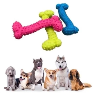 ANTIKBEDESTEN® Tiny Kemik Oyuncağı Tırtıklı Yüzey Küçük Kemik Plastik Köpek Oyuncağı