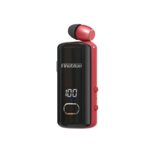 F580 Dijital Göstergeli Makaralı Titreşimli Bluetooth Kulaklık Kırmızı