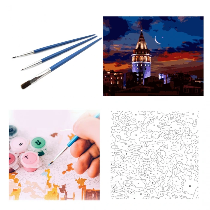 Magic Art Sayılarla Tuval Boyama Galata Kulesi