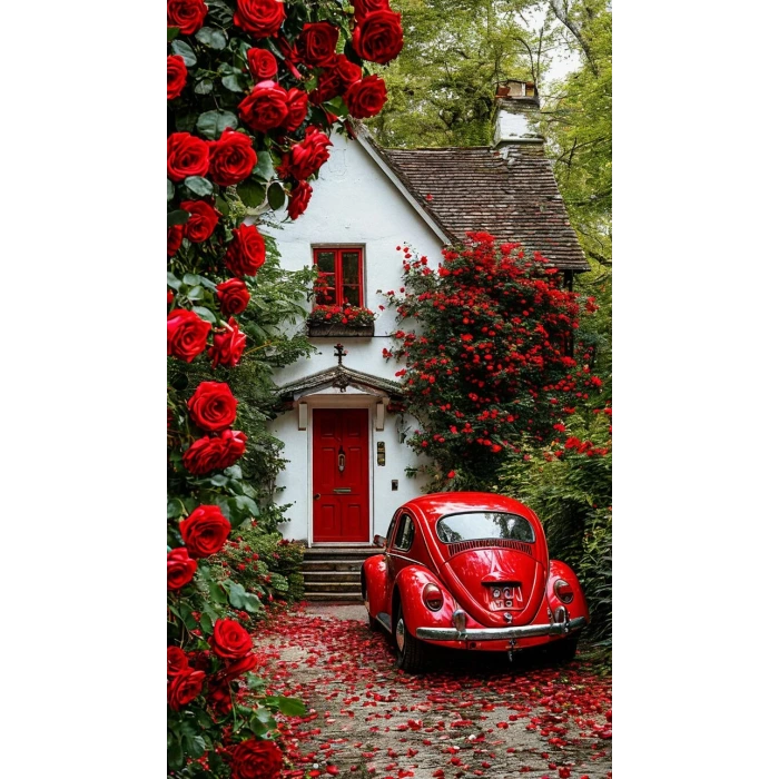 Magic Art Sayılarla Tuval Boyama Gül Bahçesi