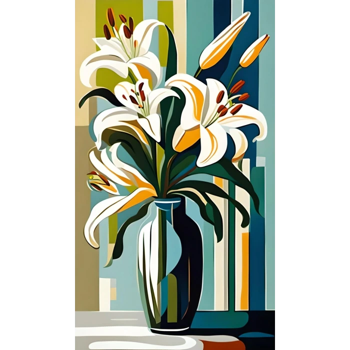 Magic Art 40 x 50 cm Orkide Sayılarla Boyama Seti