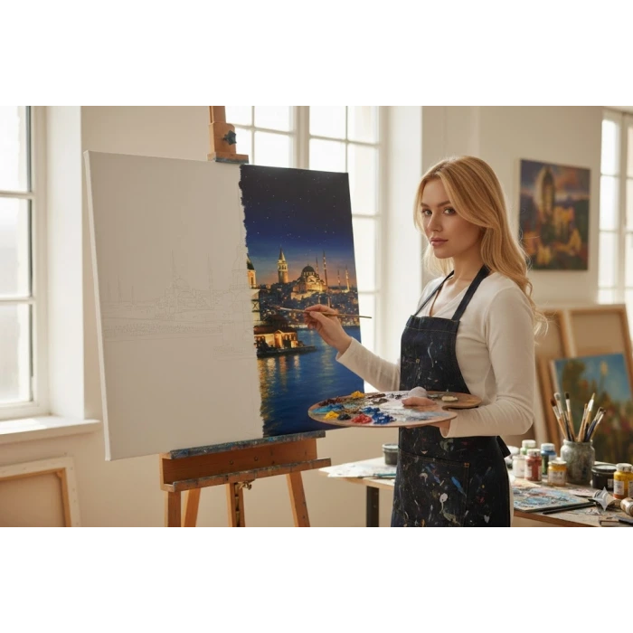 Magic Art Sayılarla Boyama 40x50 cm Kız Kulesi